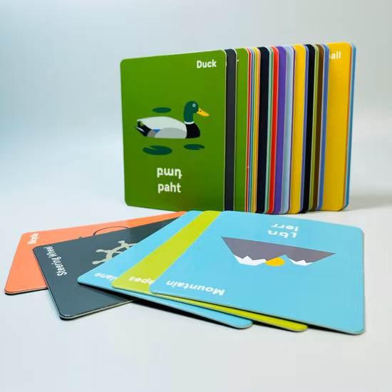 Children Learning Round Game Cards