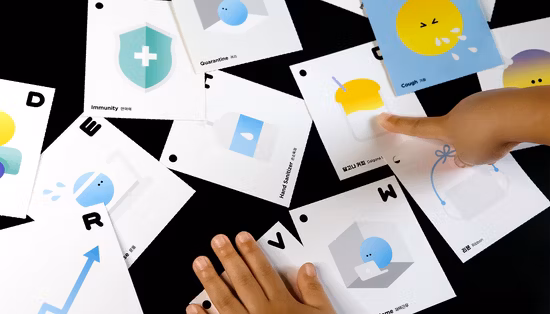 Ring Custom Printed Educational Card Words Learning Kids Flash Cards