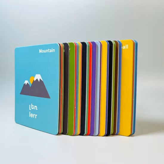 Children Learning Round Game Cards