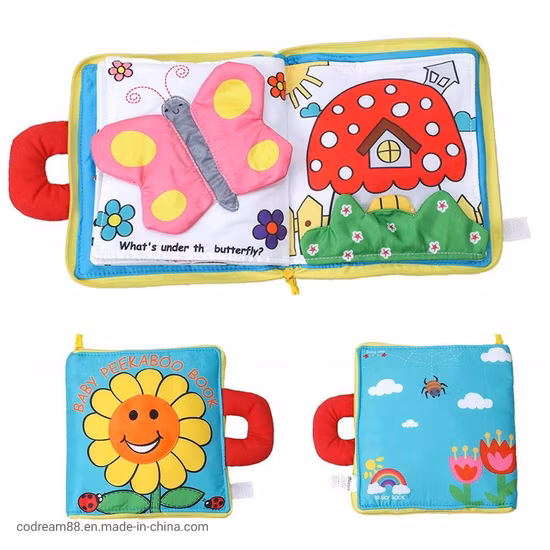 Livre en tissu pour enfants en tissu froissé personnalisé avec Certification CE pour jouets de jeu pour bébés en bas âge