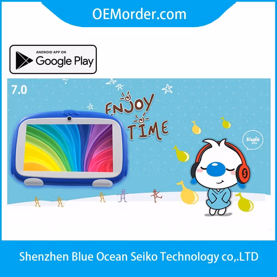 Tablettes Android 7 pouces lecteur MP4 enfant tablette PC Android 8GB Quad Core HD caméra WiFi double jeu d'apprentissage Machine MP3